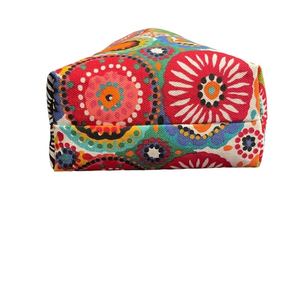 Unique small canvas bag. Multicolored. Approximate size is 7 1/2 H x 7 1/2” W - Picture 4 of 8